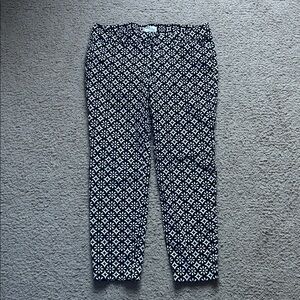 Old Navy Black and White Floral Pants
